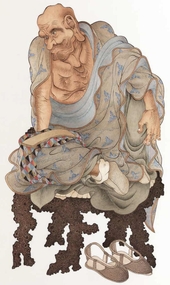 貫休羅漢畫像 「萬古長新」中國當代蘇州刺繡